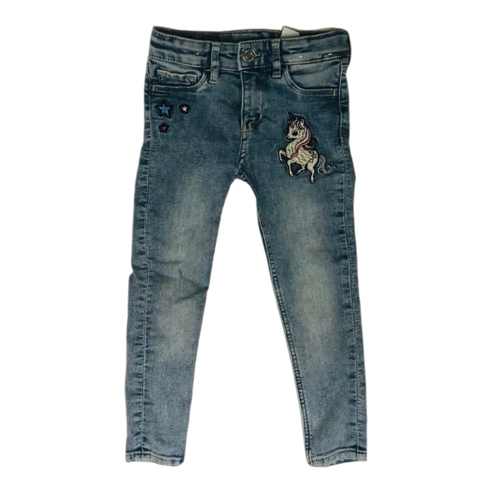 &Denim Kids Girls Unicorn Jeans Skinny Fit Coupe Moulante Size 3-4 Years